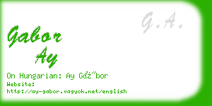 gabor ay business card